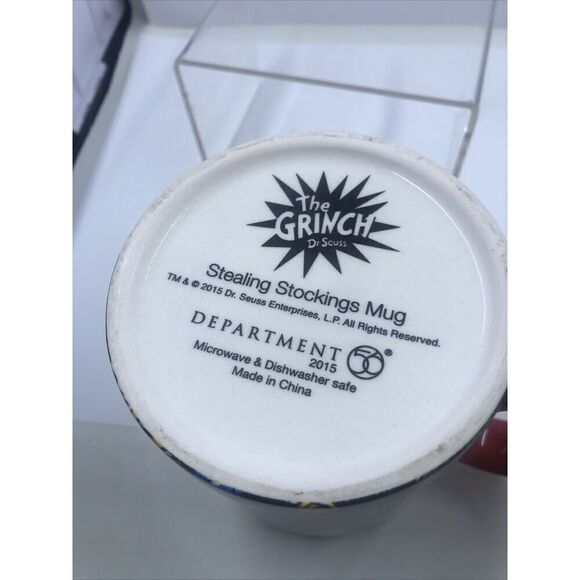 Department 56 Dr. Seuss The GRINCH Stealing Christmas 16oz MUG 2015. Read - Picture 14 of 16